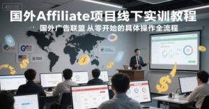 国外Affiliate项目线下实训教程,国外广告联盟从零开始的具体操作全流程-第一资源库
