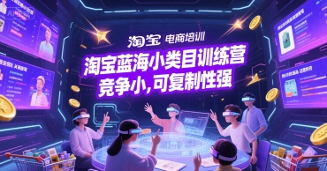 淘宝蓝海小类目训练营, 竞争小,可复制性强-第一资源库