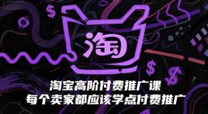 淘宝高阶付费推广课,每个卖家都应该学点付费推广-第一资源库