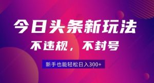 2025今日头条原创玩法5.0,不违规不封号,零门槛新手跟着做也能日入3张+-第一资源库