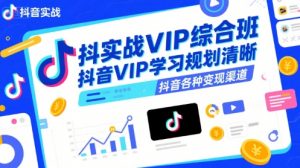 抖音实战VIP综合班,抖音VIP学习规划请晰抖音各种变现渠道-第一资源库