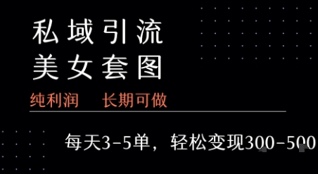 私域卖套图每天3-5单 每单利润99-2张+-第一资源库
