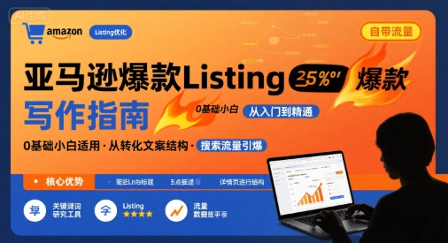 亚马逊爆款Listing写作方法,亚马逊0基础小白也能写爆款自带流量的Listing-第一资源库
