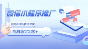 2025微信小程序全新玩法,全自动被动收益,小白宝妈轻松上手日入5张【揭秘】-第一资源库