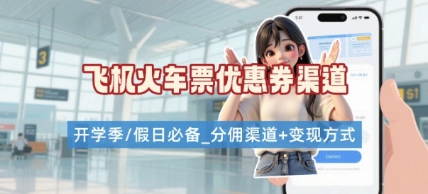 学生党必看!机票火车票优惠券申请渠道 + 项目打法,开学季节日速存-第一资源库