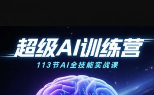 超级AI视频:绘画、带货、职场全场景113节通关课,解锁AI无限可能,开启精彩AI之旅-第一资源库