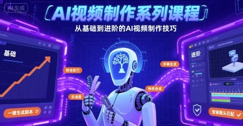 AI视频制作系列课程,从基础到进阶的AI视频制作技巧全涵盖-第一资源库