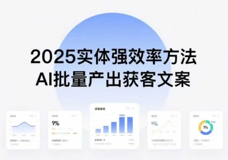 实体强效率方法:AI批量产出获客文案,2025年普通人拥抱AI,实现实体创收-第一资源库