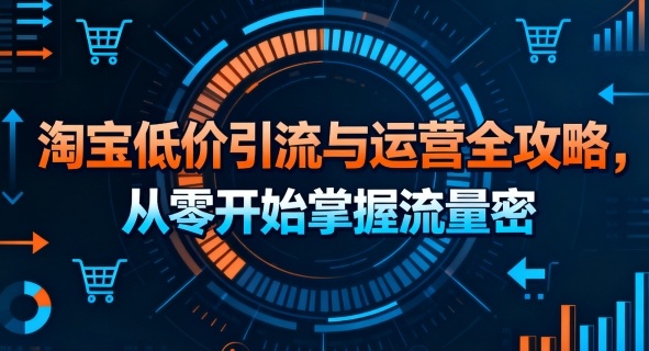 淘宝低价引流与运营全攻略，从零开始掌握流量密码-第一资源库