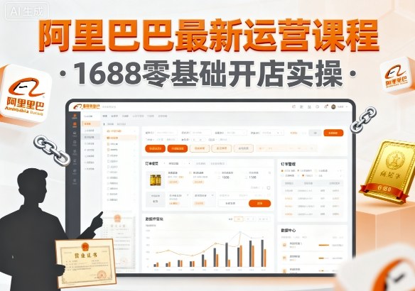 阿里巴巴最新运营课程,1688零基础开店实操-第一资源库
