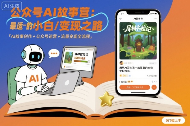 公众号ai故事营，最适合小白的自媒体变现之路-第一资源库