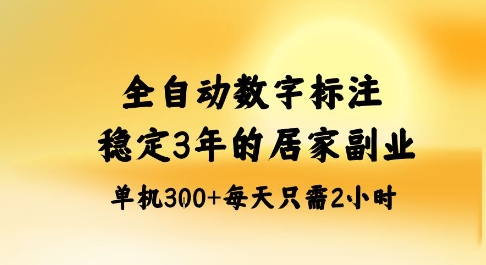 全自动数字标注,稳定3年的蓝海项目,居家也能矩阵开干的副业,单机日入3张+【揭秘】-第一资源库