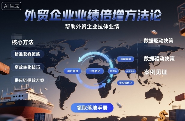 外贸企业业绩倍增方法论,帮助外贸企业拉伸业绩-第一资源库