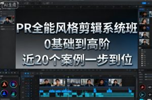 PR全能风格剪辑系统班,0基础到高阶,近20个案例一步到位-第一资源库