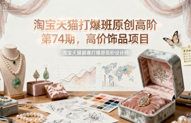 淘宝天猫打爆班原创高阶第74期,高价饰品项目-第一资源库