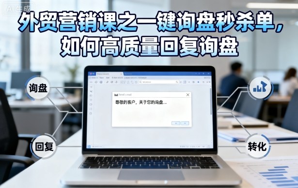 外贸营销课之一键询盘秒杀单,如何高质量回复询盘-第一资源库
