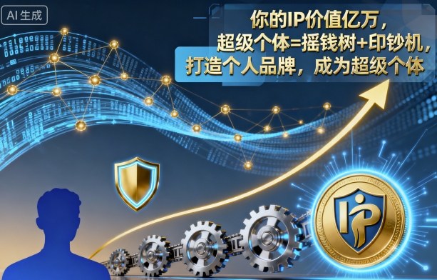 你的IP价值亿万,超级个体=摇钱树+印钞机,打造个人品牌,成为超级个体-第一资源库