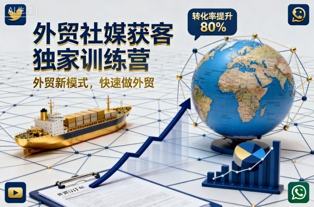 外贸社媒获客独家训练营,外贸新模式,快速做外贸-第一资源库