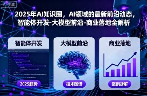 2025年AI知识圈，AI领域的最新前沿动态，智能体开发-大模型前沿-商业落地全解析-第一资源库