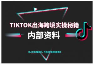 TikTok跨境电商0-1搭建运营,TK出海跨境实操秘籍(10月更新)-第一资源库