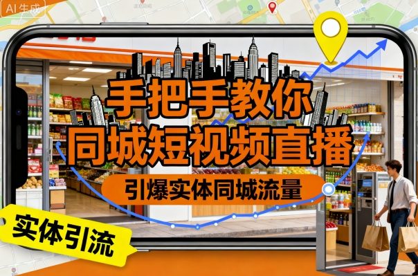 手把手教你同城短视频直播，引爆实体同城流量-第一资源库