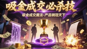 吸金成交必杀技，吸金成交魔法-产品销冠天下-第一资源库