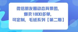 微信朋友圈动态背景图,爆卖1800多单,可定制,毛绒系列【第二期】-第一资源库