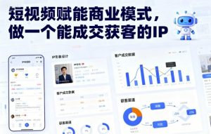 短视频赋能商业模式,做一个能成交获客的IP(更新)-第一资源库