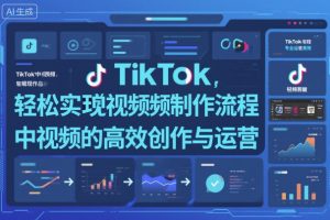 TikTok中视频制做流程,轻松实现Tk中视频的高效创作与运营-第一资源库