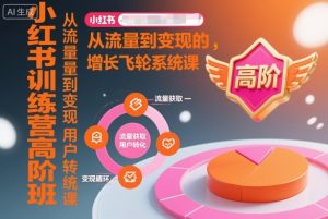 小红书训练营高阶班，从流量到变现的增长飞轮系统课-第一资源库