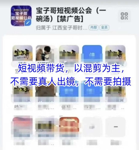 宝子哥头部团队短视频带货，以混剪为主，不需要真人出镜，不需要拍摄【更新11月】-第一资源库