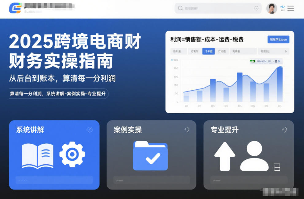 2025跨境电商财务实操指南,从后台到账本,算清每一分利润,系统讲解-案例实操-专业提升-第一资源库