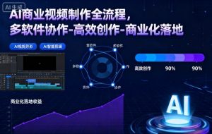 AI商业视频制作全流程2期,多软件协作-高效创作-商业化落地(更新)-第一资源库