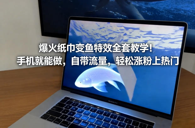 爆火纸巾变鱼特效全套教学!手机就能做,自带流量,轻松涨粉上热门-第一资源库