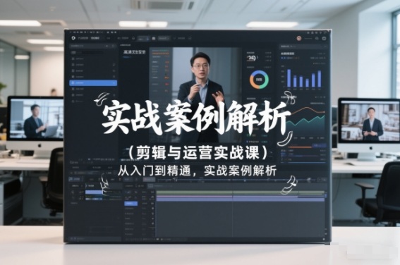 剪辑与运营实战课,从入门到精通,实战案例解析(更新2026)-第一资源库