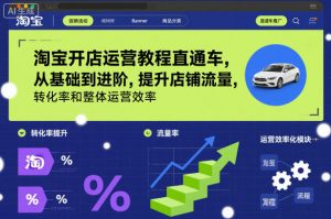 淘宝开店运营教程直通车，从基础到进阶，提升店铺流量，转化率和整体运营效率（更新26年1月）-第一资源库
