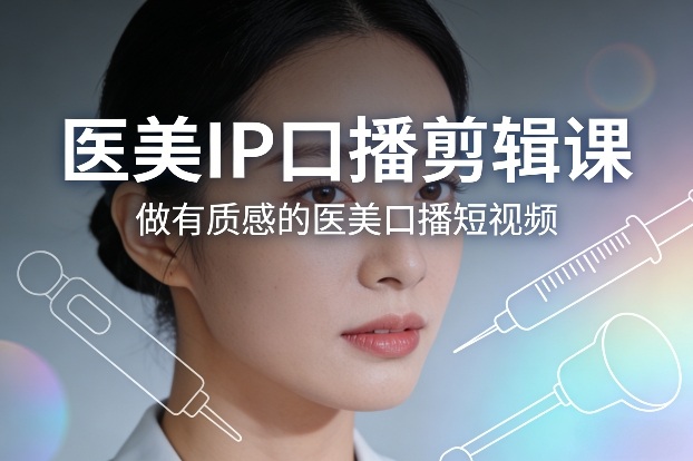 医美IP口播剪辑课,做有质感的医美口播短视频-第一资源库